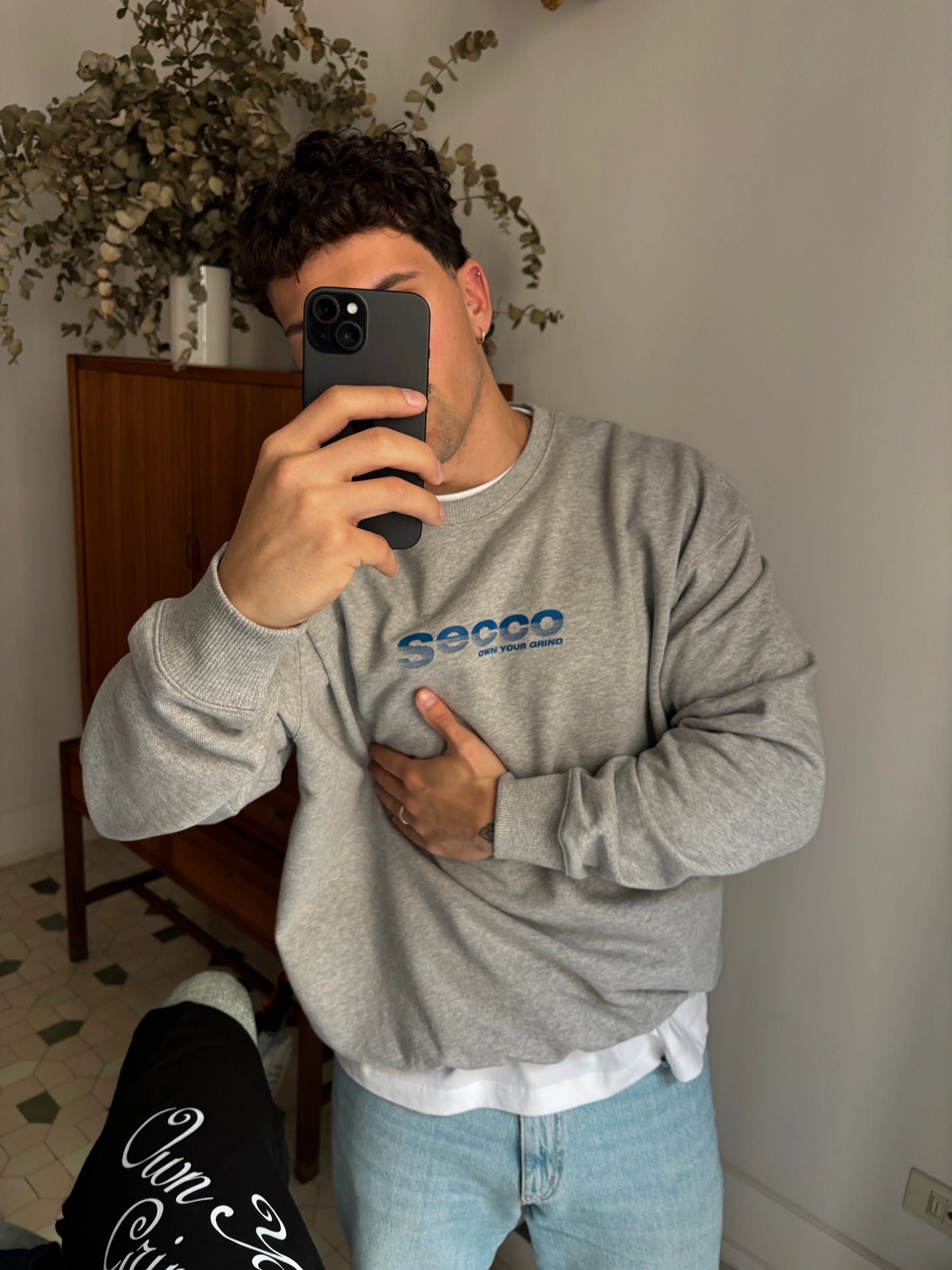 Sudadera Crew Neck Secco Gris