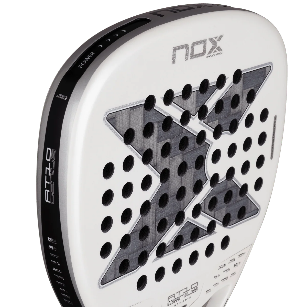 Pala NOX AT10 Genius Attack 12K 2026 marco superior